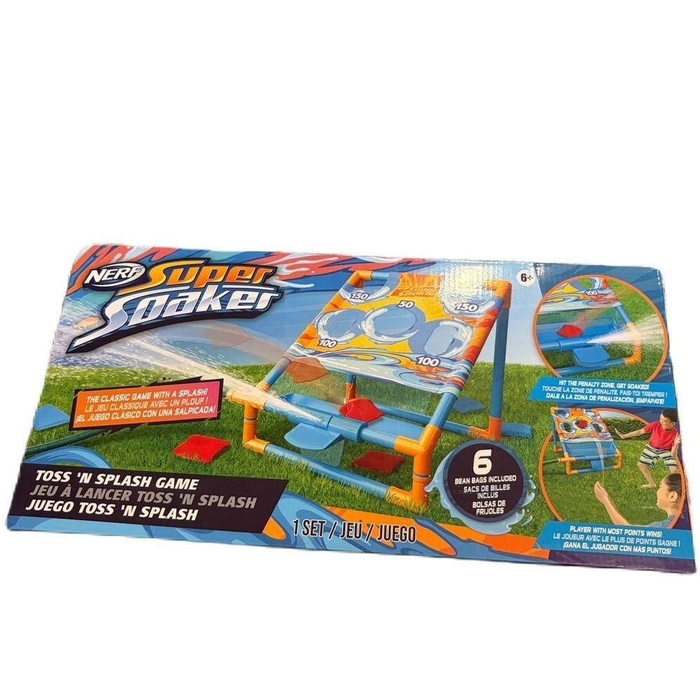 NERF Super Soaker Toss 'N Splash Game - Blue and Red NEW Outdoor Water